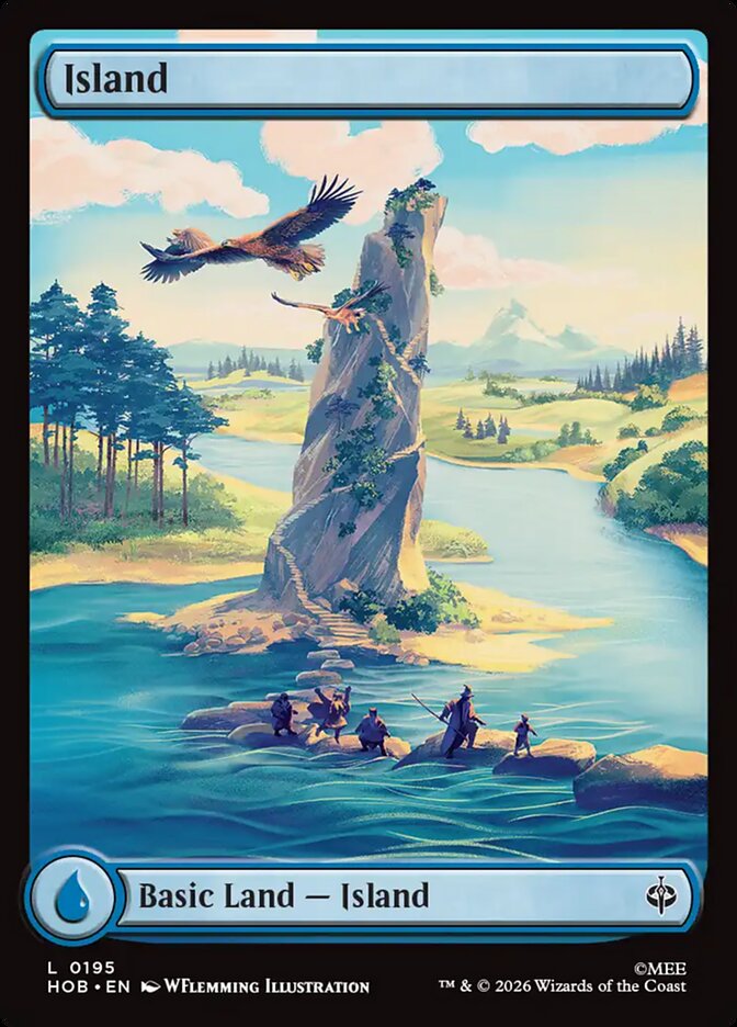 HOB, Island, (Full Art), 195, C, Near Mint, (Foil), EN