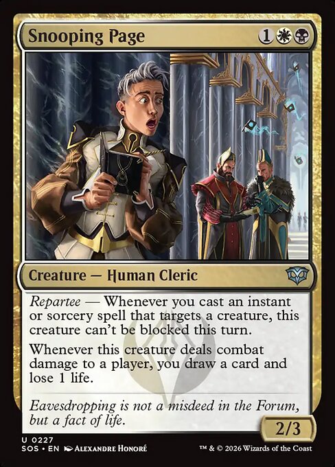 SOS, Snooping Page, Standard, 227, U, Near Mint, Normal, EN
