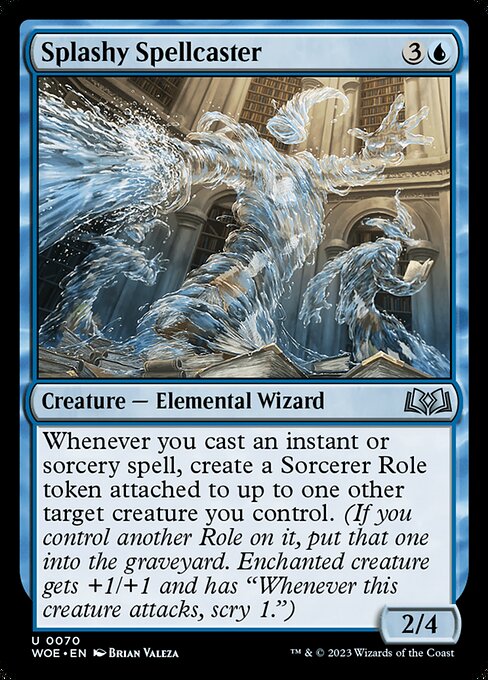 WOE, Splashy Spellcaster, Standard, 70, U, Near Mint, (Foil), EN