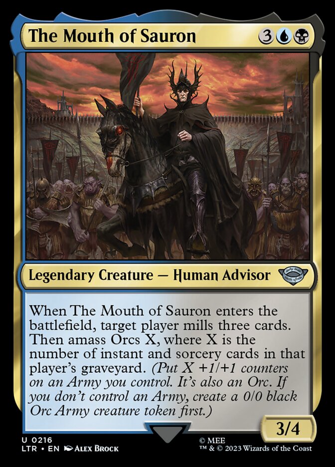 LTR, The Mouth of Sauron, Standard, 216, U, Near Mint, (Foil), EN