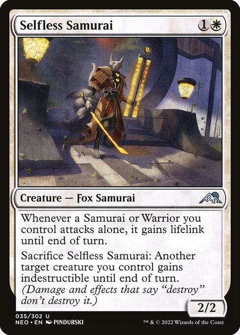 NEO, Selfless Samurai, Standard, 35, U, Near Mint, Normal, EN