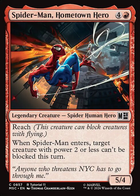 MSC, Spider-Man, Hometown Hero, Standard, 857, C, Near Mint, Normal, EN