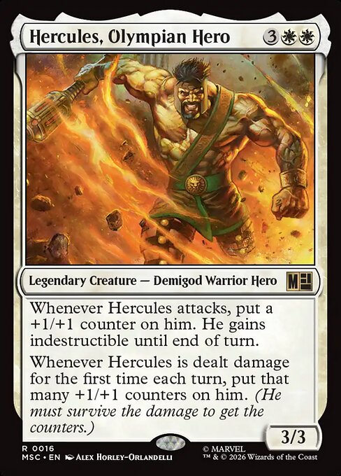 MSC, Hercules, Olympian Hero, Standard, 16, R, Near Mint, {Surge Foil}, EN