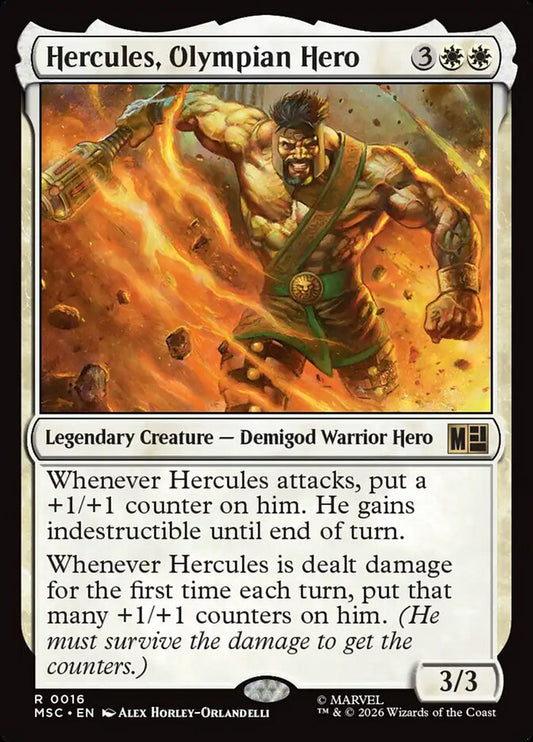 MSC, Hercules, Olympian Hero, Standard, 16, R, Near Mint, (Surge Foil), EN