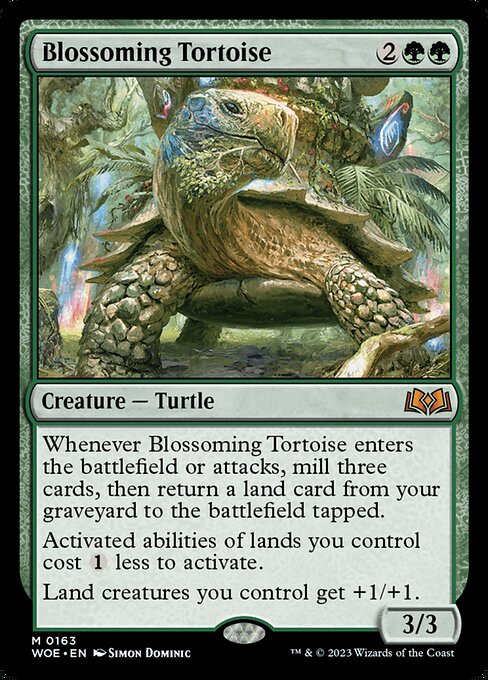 WOE, Blossoming Tortoise, Standard, 163, M, Near Mint, (Foil), EN