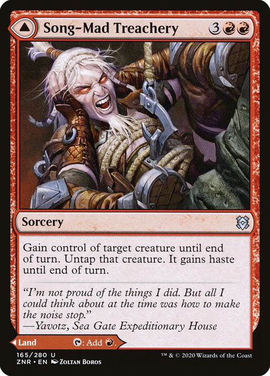 ZNR, Song-Mad Treachery // Song-Mad Ruins, Standard, 165, U, Near Mint, Normal, EN