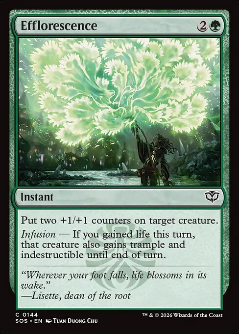 SOS, Efflorescence, Standard, 144, C, Near Mint, (Foil), EN