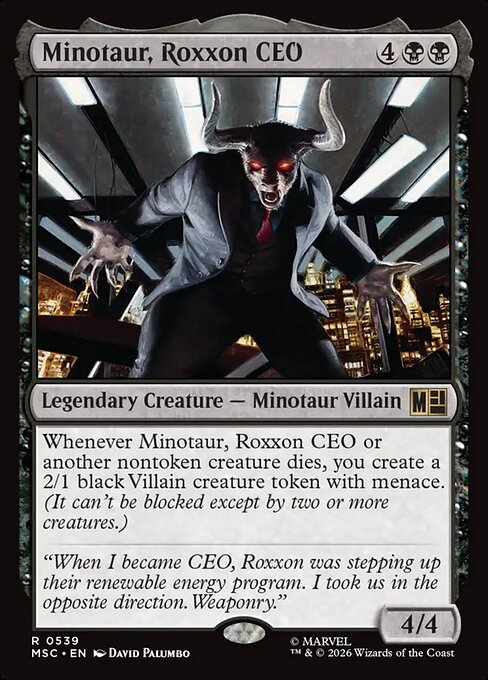 MSC, Minotaur, Roxxon CEO, Standard, 539, R, Near Mint, Normal, EN