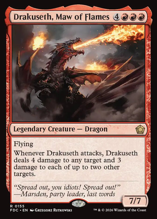FDC, Drakuseth, Maw of Flames, Standard, 155, R, Near Mint, Normal, EN