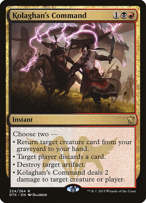 DTK, Kolaghan's Command, Standard, 224, R, Near Mint, Normal, EN