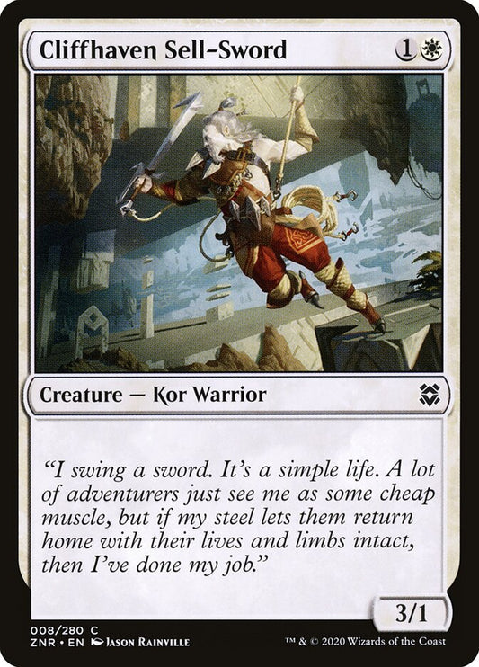 ZNR, Cliffhaven Sell-Sword, Standard, 8, C, Near Mint, Normal, EN