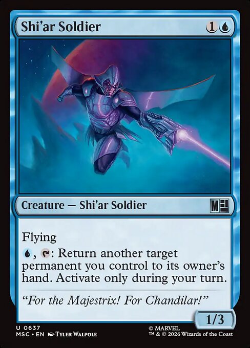 MSC, Shi'ar Soldier, Standard, 637, U, Near Mint, (Foil), EN