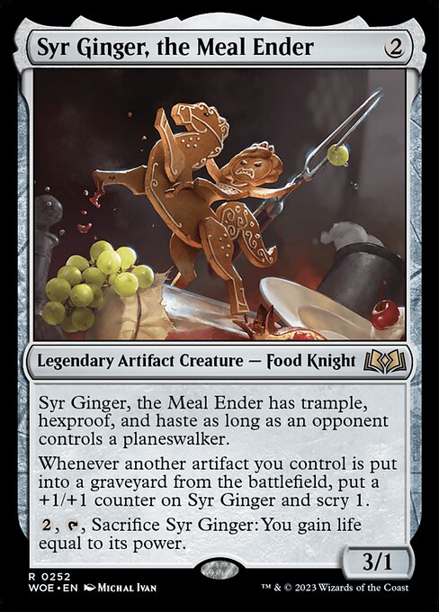 WOE, Syr Ginger, the Meal Ender, Standard, 252, R, Near Mint, (Foil), EN