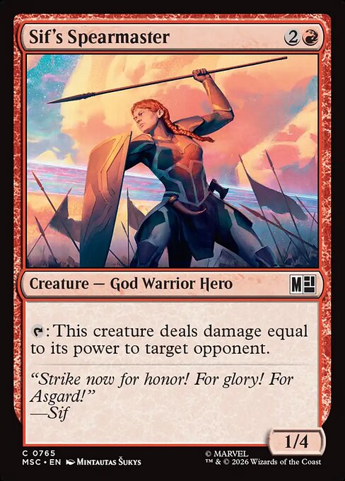 MSC, Sif's Spearmaster, Standard, 765, C, Near Mint, (Foil), EN