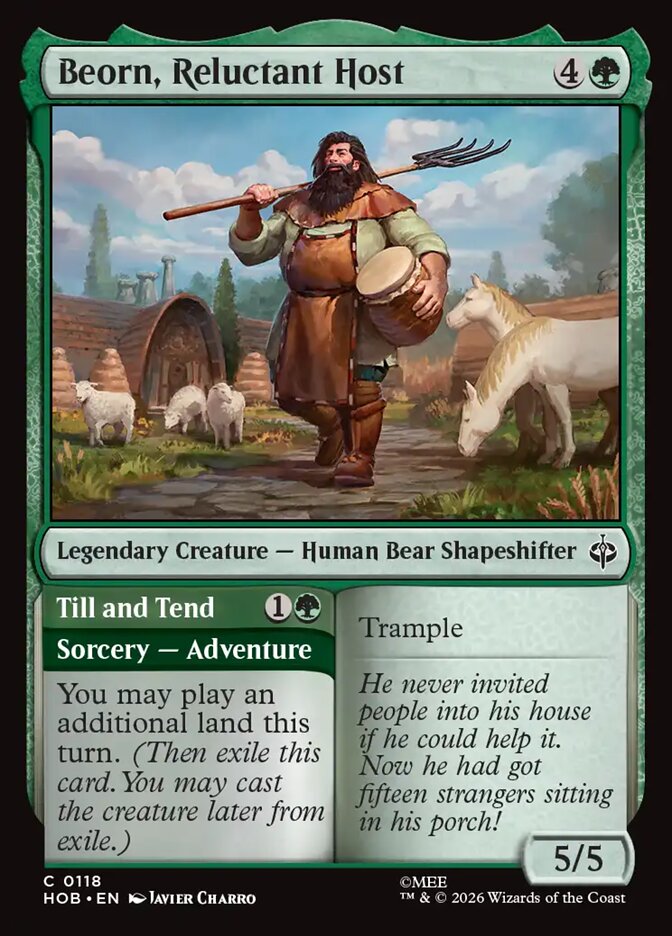 HOB, Beorn, Reluctant Host // Till and Tend, Standard, 118, C, Near Mint, (Foil), EN