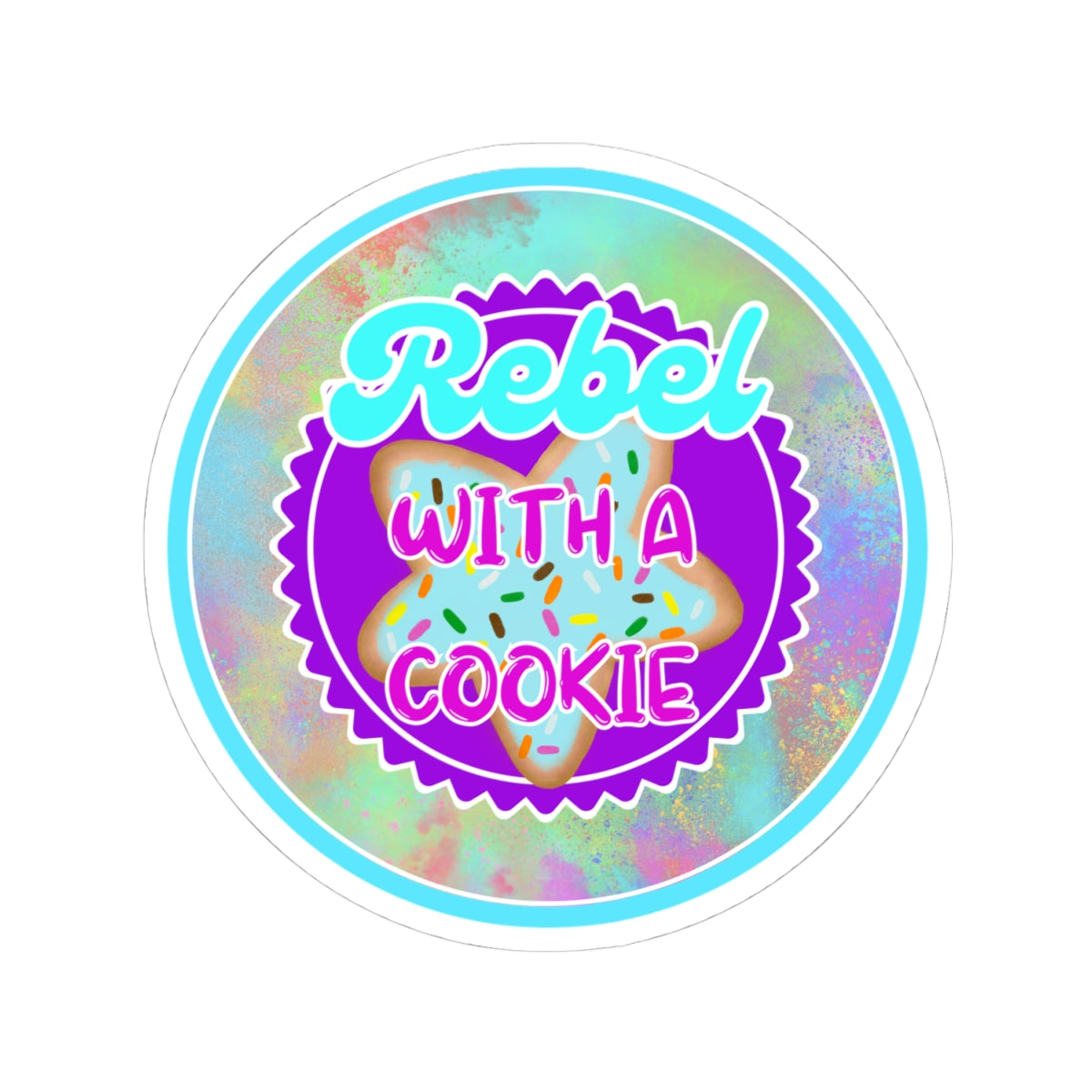 Rebel With a Cookie Stickers | Fun, Playful Stickers for Laptops, Water Bottles, Scrapbooking, Gift Ideas, Party Favors