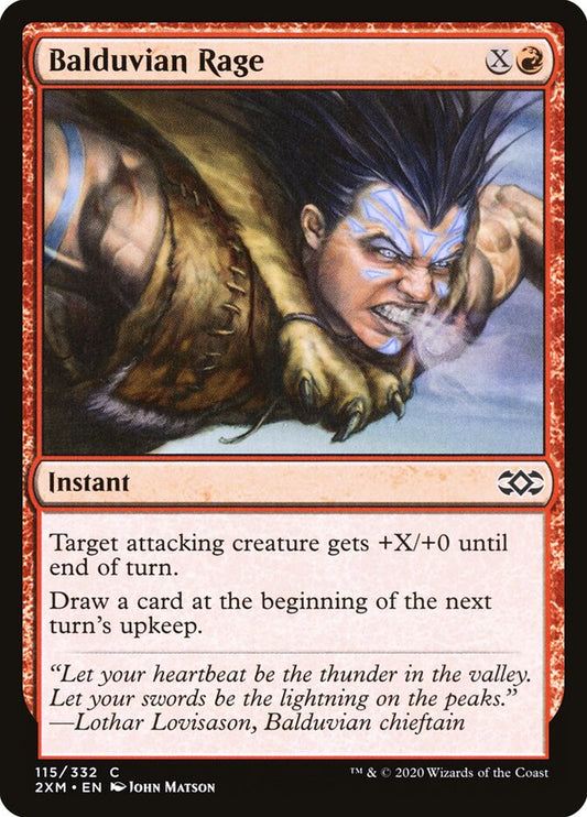 2XM, Balduvian Rage, Standard, 115, C, Near Mint, (Foil), EN