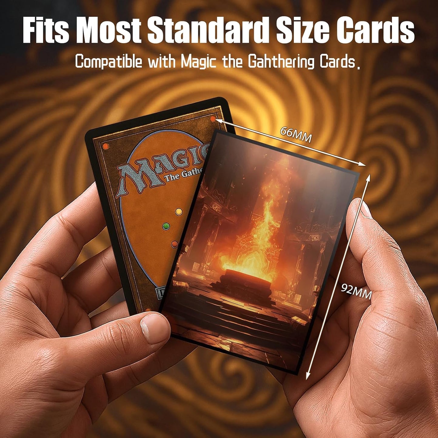 100ct Sacred Foundry - Fantasy Shock Lands Card Sleeves, Matte Back Finish