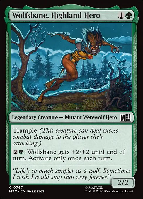 MSC, Wolfsbane, Highland Hero, Standard, 767, C, Near Mint, Normal, EN