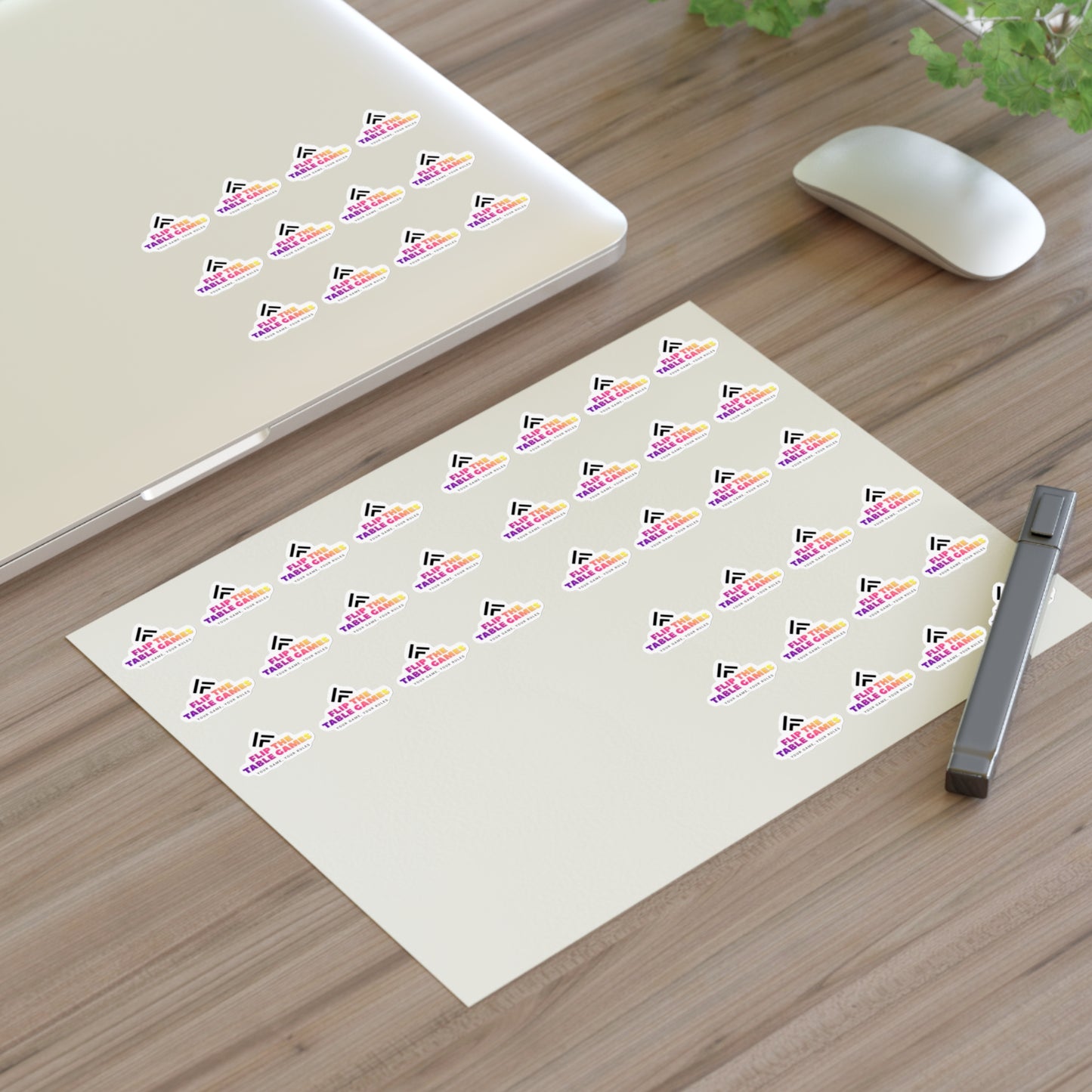 Colorful Table Game Sticker Sheets for Gamers and Crafters
