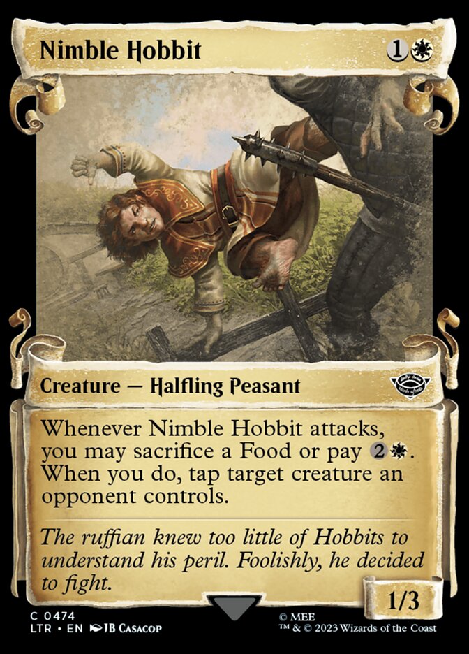 LTR, Nimble Hobbit, (Showcase Scrolls), 474, C, Near Mint, Normal, EN