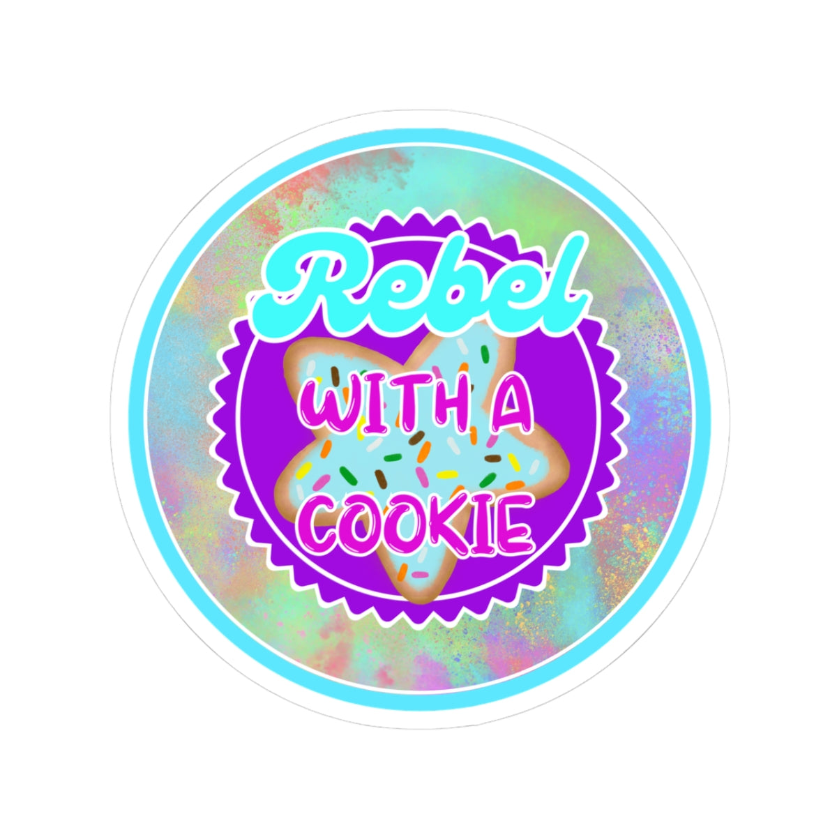 Rebel With a Cookie Stickers | Fun, Playful Stickers for Laptops, Water Bottles, Scrapbooking, Gift Ideas, Party Favors
