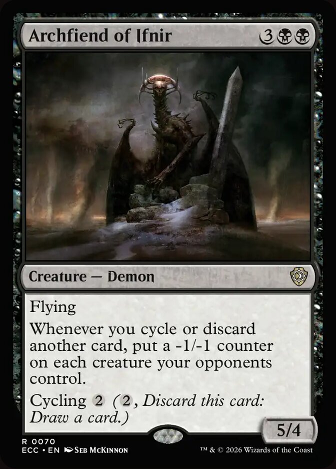 ECC, Archfiend of Ifnir, Standard, 70, R, Near Mint, Normal, EN