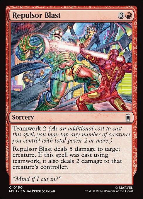 MSH, Repulsor Blast, Standard, 150, C, Near Mint, (Foil), EN