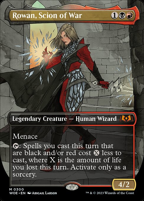 WOE, Rowan, Scion of War, (Borderless), 300, M, Near Mint, Normal, EN