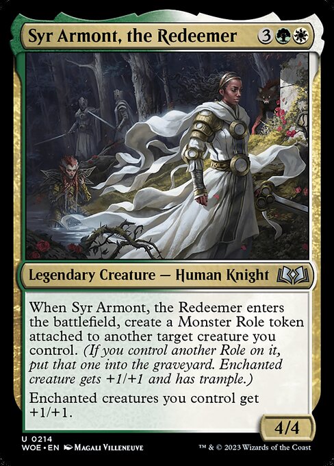 WOE, Syr Armont, the Redeemer, Standard, 214, U, Near Mint, (Foil), EN