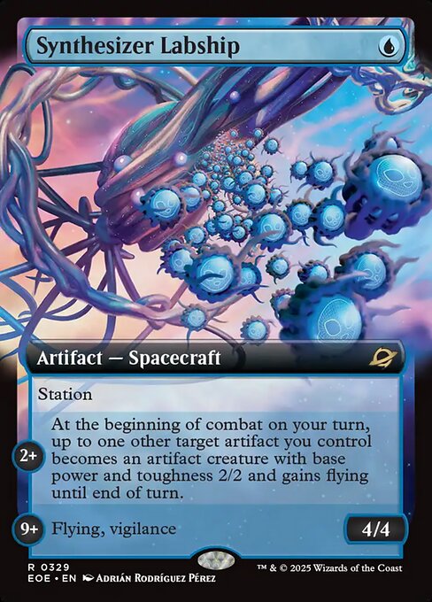 EOE, Synthesizer Labship, (Extended Art), 329, R, Near Mint, (Foil), EN