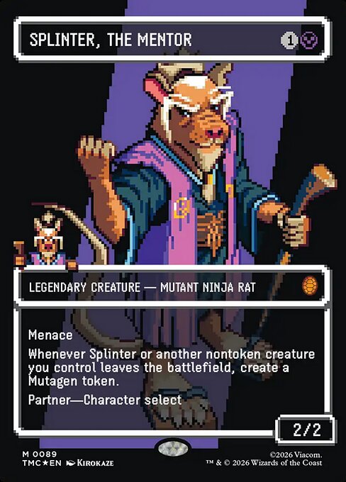 TMC, Splinter, the Mentor, (Borderless), 89, M, Near Mint, (Surge Foil), EN