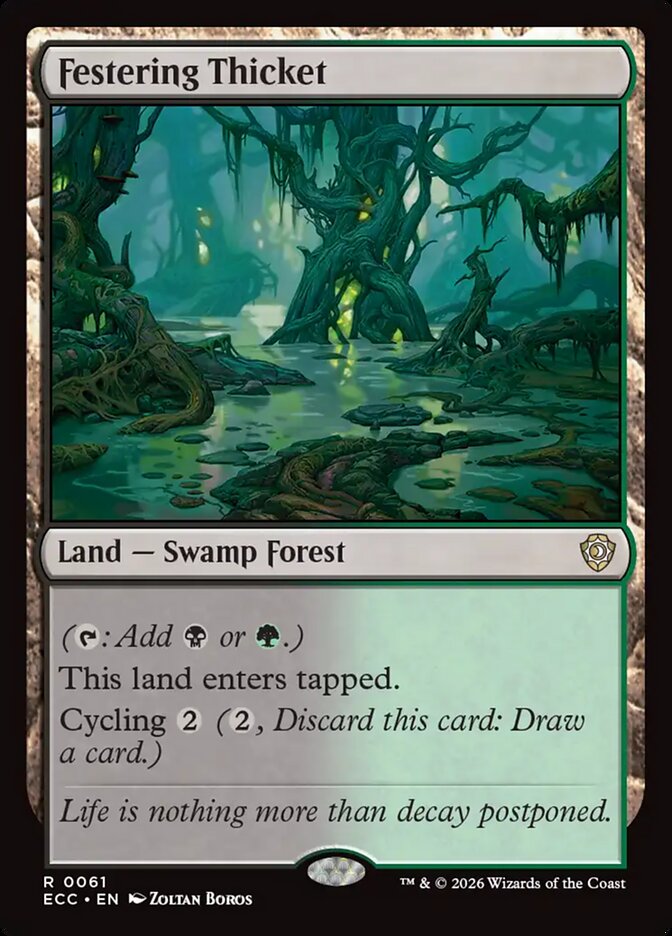 ECC, Festering Thicket, Standard, 61, R, Near Mint, Normal, EN