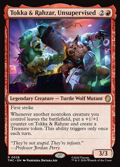 TMC, Tokka & Rahzar, Unsupervised, Standard, 28, R, Near Mint, (Normal), EN
