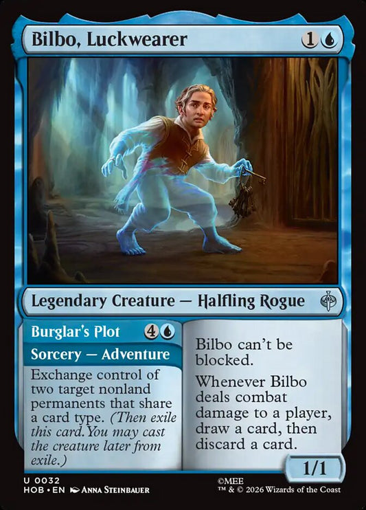 HOB, Bilbo, Luckwearer // Burglar's Plot, Standard, 32, U, Near Mint, (Foil), EN