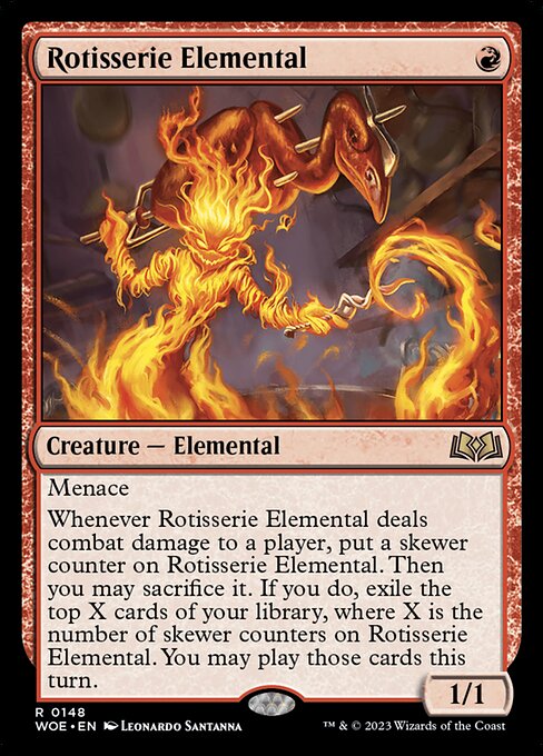 WOE, Rotisserie Elemental, Standard, 148, R, Near Mint, (Foil), EN