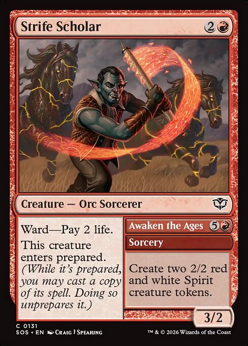 SOS, Strife Scholar // Awaken the Ages, Standard, 131, C, Near Mint, (Foil), EN