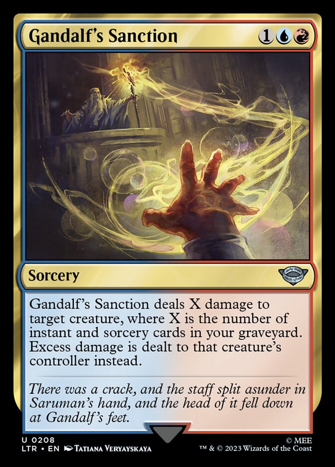 LTR, Gandalf's Sanction, Standard, 208, U, Near Mint, Normal, EN