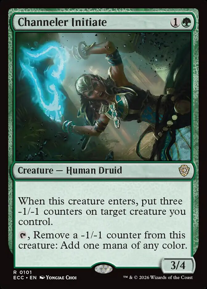 ECC, Channeler Initiate, Standard, 101, R, Near Mint, Normal, EN