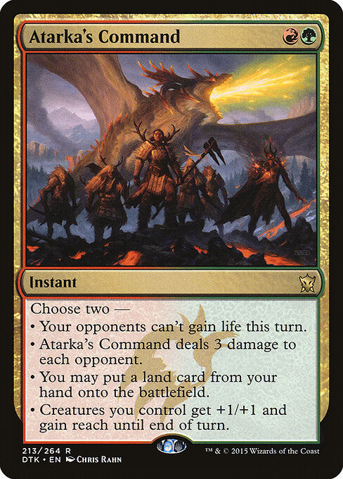 DTK, Atarka's Command, Standard, 213, R, Near Mint, Normal, EN