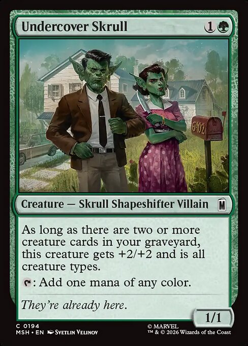 MSH, Undercover Skrull, Standard, 194, C, Near Mint, (Foil), EN