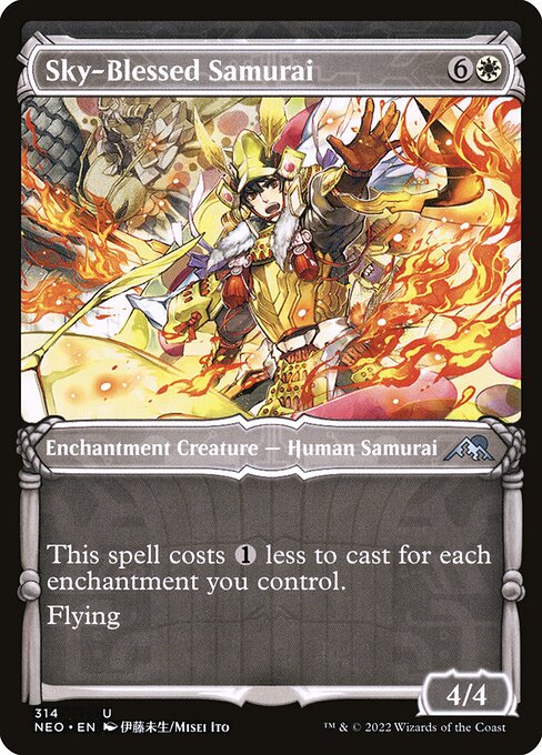 NEO, Sky-Blessed Samurai, (Showcase), 314, U, Near Mint, Normal, EN