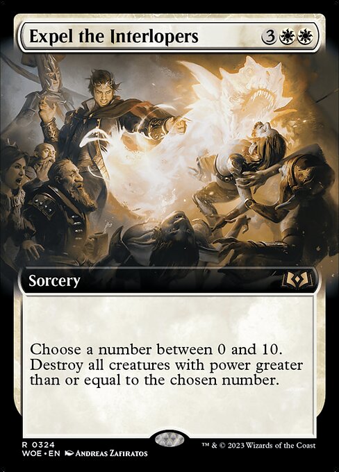 WOE, Expel the Interlopers, (Extended Art), 324, R, Near Mint, (Foil), EN