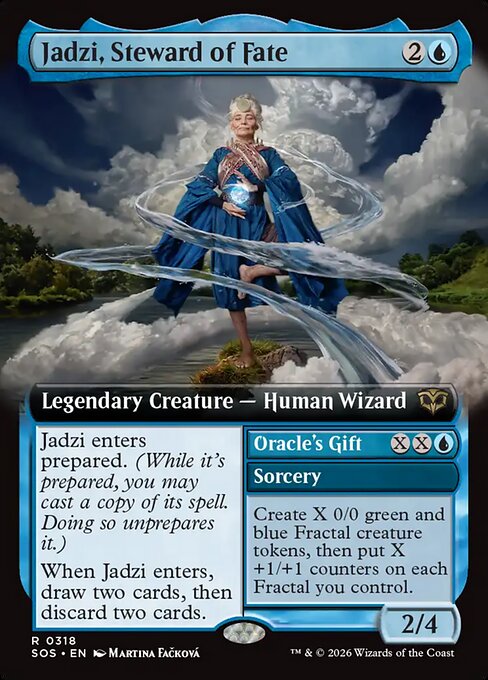 SOS, Jadzi, Steward of Fate // Oracle's Gift, (Extended Art), 318, R, Near Mint, Normal, EN