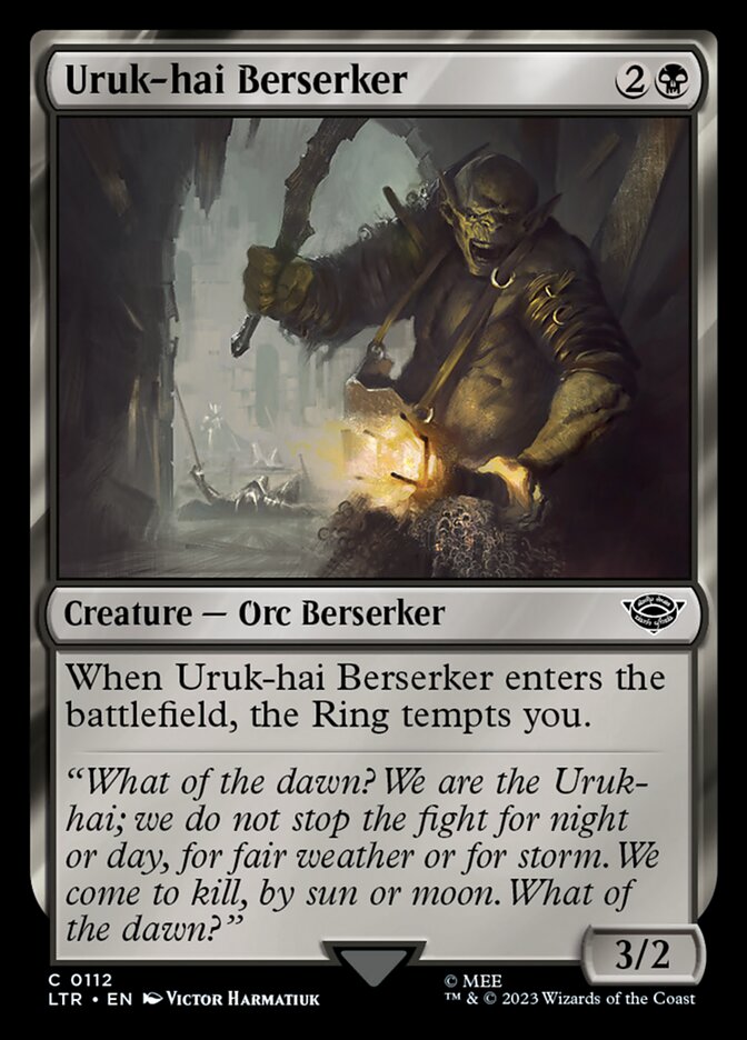 LTR, Uruk-hai Berserker, Standard, 112, C, Near Mint, Normal, EN
