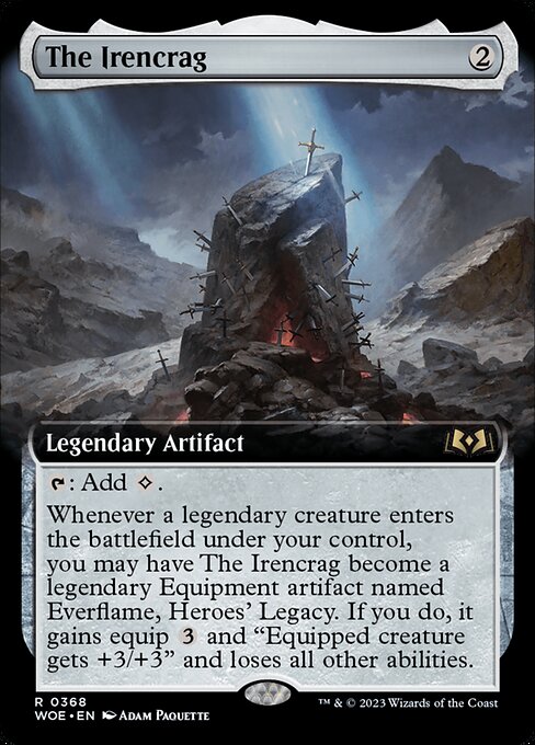 WOE, The Irencrag, (Extended Art), 368, R, Near Mint, (Foil), EN