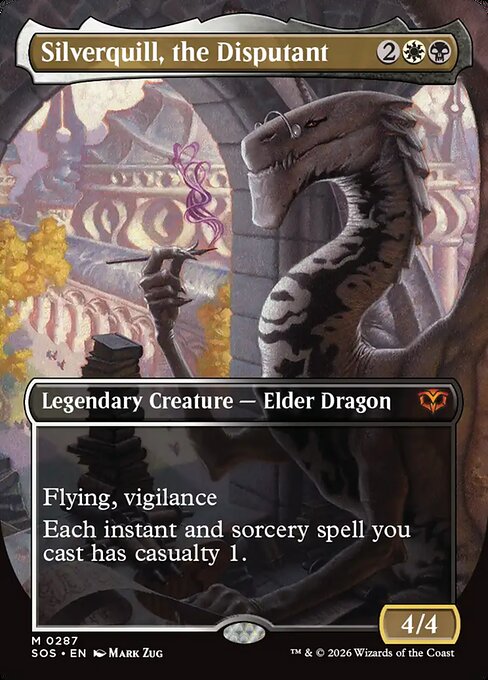 SOS, Silverquill, the Disputant, (Borderless), 287, M, Near Mint, (Foil), EN