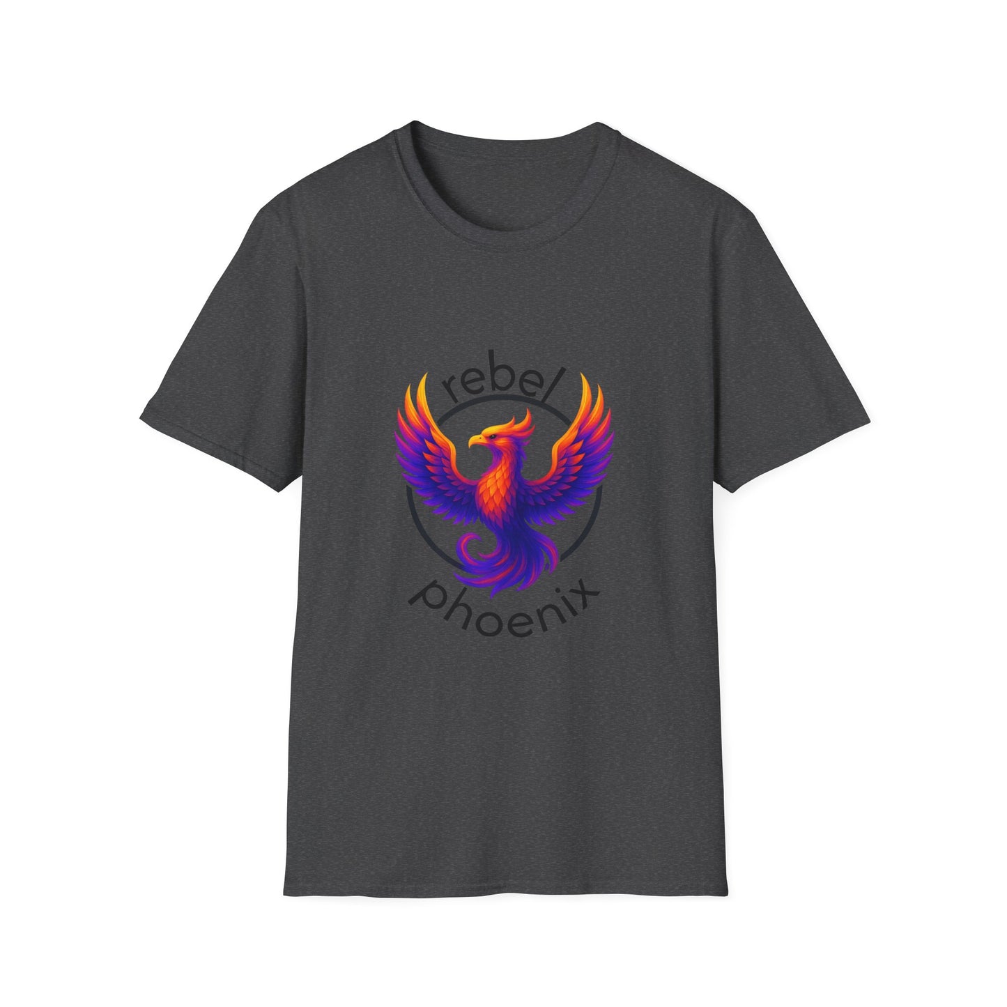 Rebel Phoenix T-Shirt | Unisex Softstyle Tee, Motivational Gift, Casual Wear, Summer Fashion