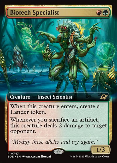 EOE, Biotech Specialist, (Extended Art), 347, R, Near Mint, Normal, EN