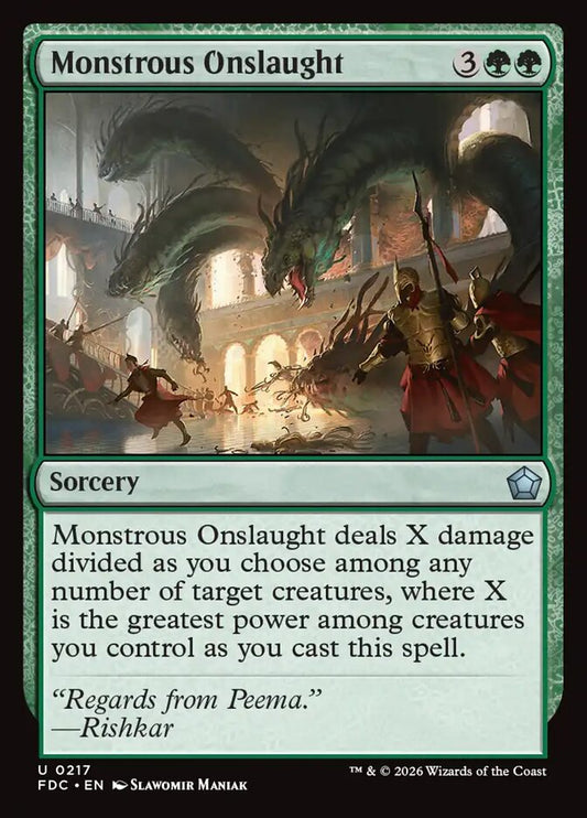FDC, Monstrous Onslaught, Standard, 217, U, Near Mint, Normal, EN